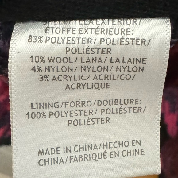 ModCloth Plaid Oversized Wool Blend Cape Size XS - Picture 5 of 5